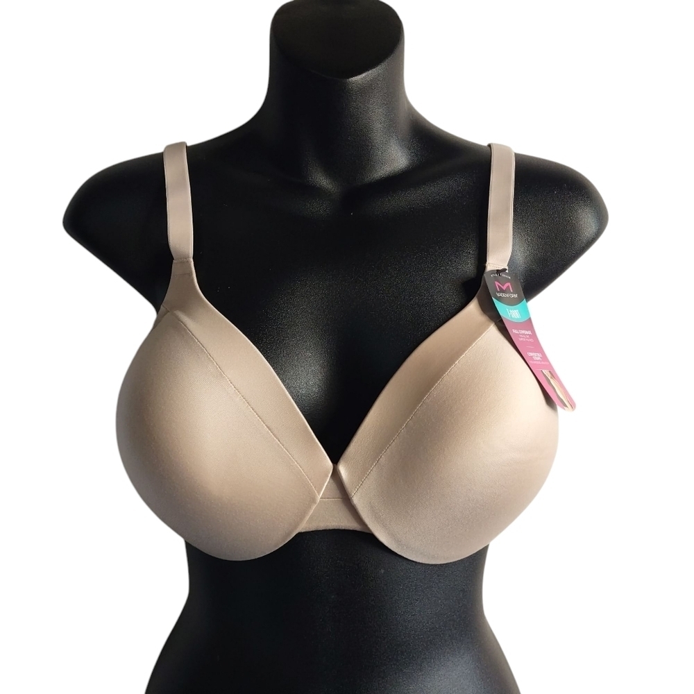 Maidenform T-Shirt Cream Full Coverage Convertible Straps Undewire Bra 34DD NWT